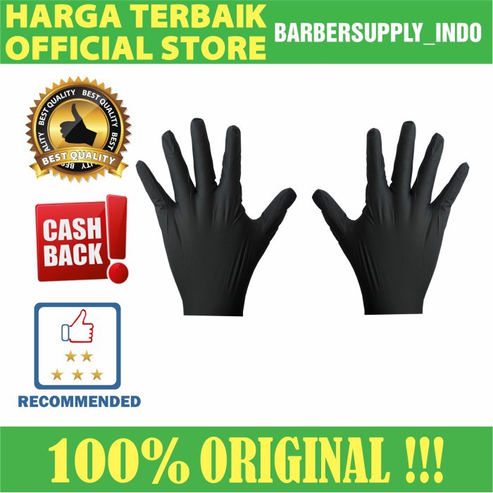 Sarung Tangan Hand Glove Barber Salon Pangkas Latex Karet Glove Latex - 1 Box