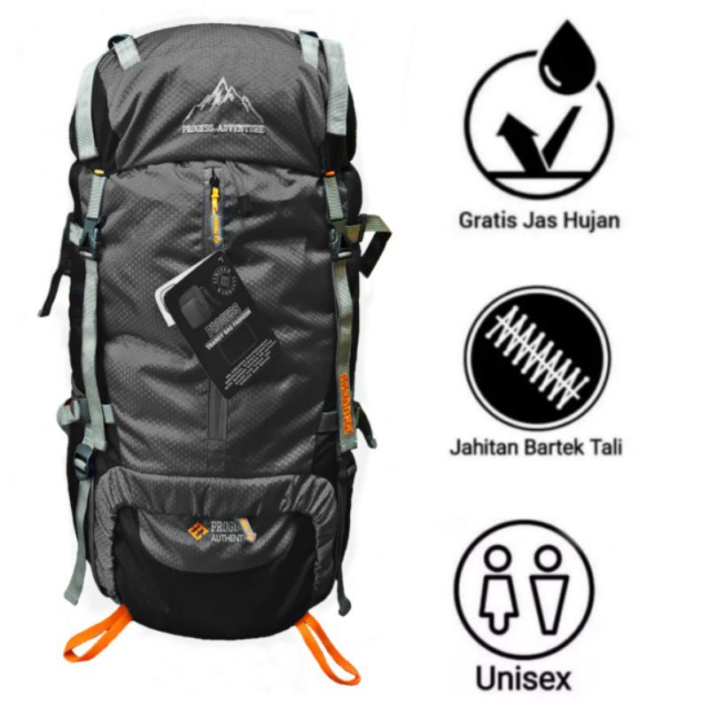 Tas Gunung Progres 60 Liter bonus CoverBag