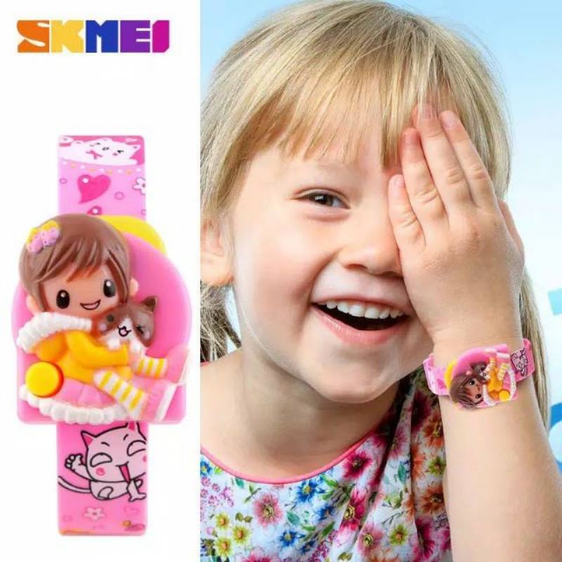 Jam Tangan anak Wanita Girl Cute SKMEI 1240 Original Model Boneka - DG1240 skmei1240