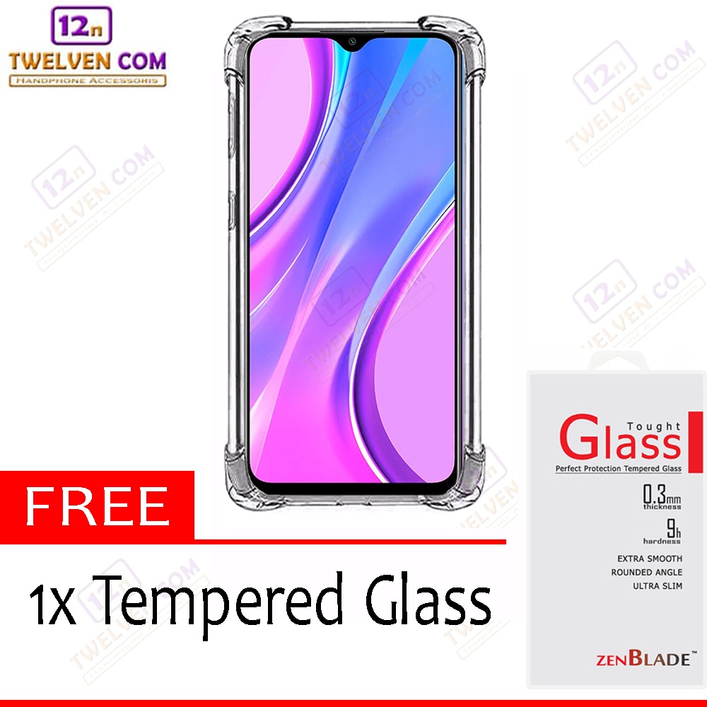 [FLASH SALE] Case Anti Crack Anti Shock Softcase Xiaomi Redmi 9 Free Tempered Glass