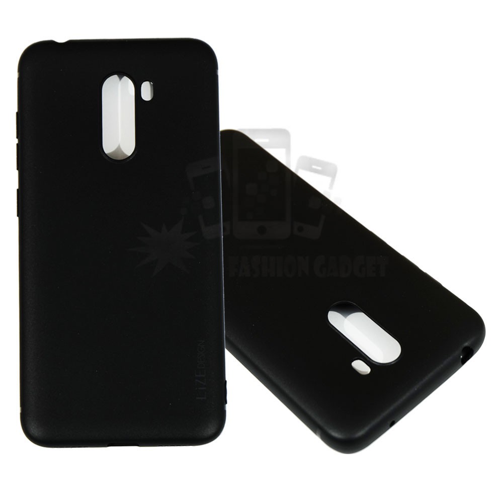 Lize Casing Silikon Xiaomi Pocophone F1 Poco F1 Poco Phone Case Cilicone Soft Case Kesing Ultrathin - HITAM