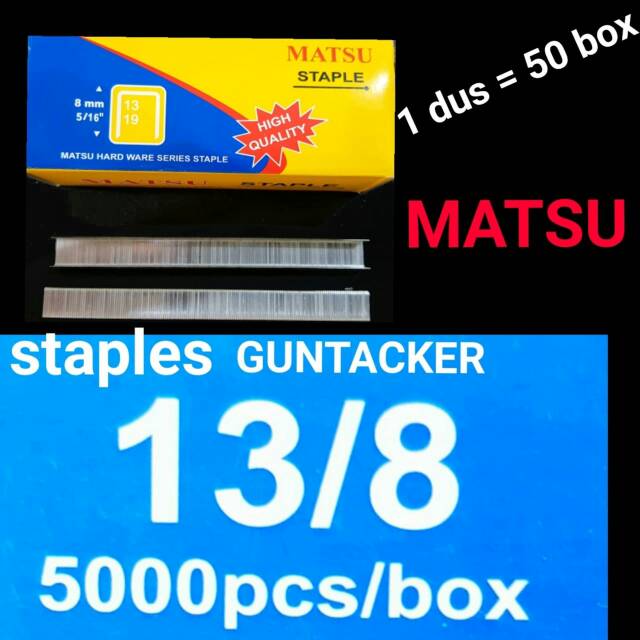 

Isi hekter matsu 13/8 isi 5000 pcs