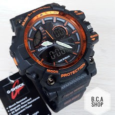 Jam Tangan Pria / Cowok G-Shock GShocK Gwg1100 Hitam List Orange KW termurah