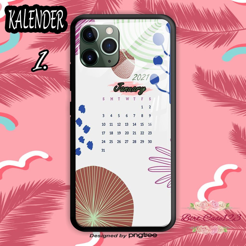 Softcase back case glass Kaca KALENDER Oppo A1K A3S A5S A7 A12 A11K F9 A5 A9 A11 A15 A31 A8 BC2923