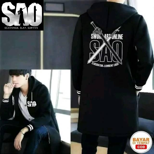 JAKET JUBAH SAO KIRITO / JAKET JUBAH ANIME SWORD ART ONLINE