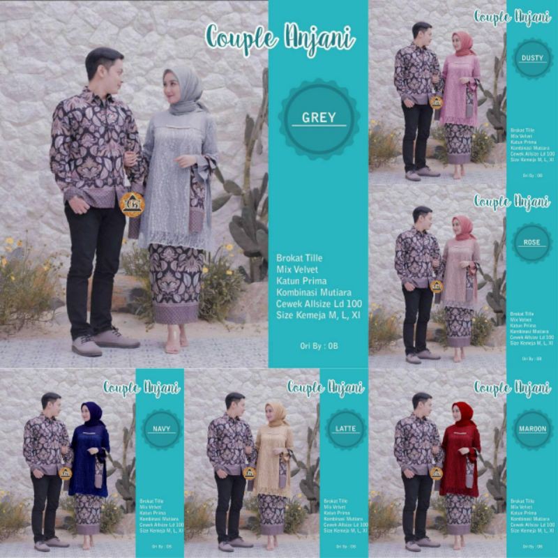 COUPLE KEBAYA ANJANI | COUPLE KEBAYA SELENDANG MODERN ORIGINAL