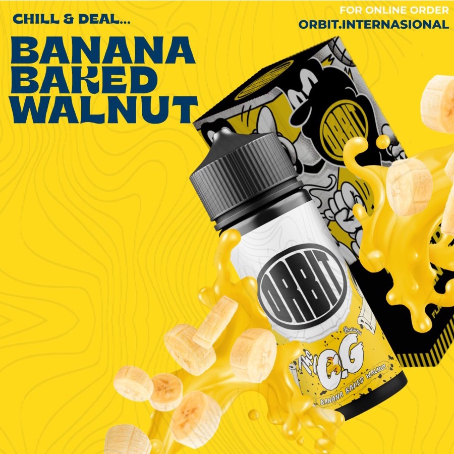 Liquids ORBIT Resmi Cukai Banana Baked Walnut