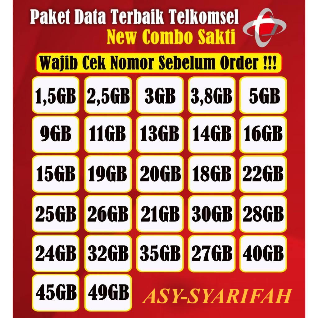 Paket Data Terbaik Telkomsel New Combo Sakti Simpati As 3GB 15GB 20GB 25GB