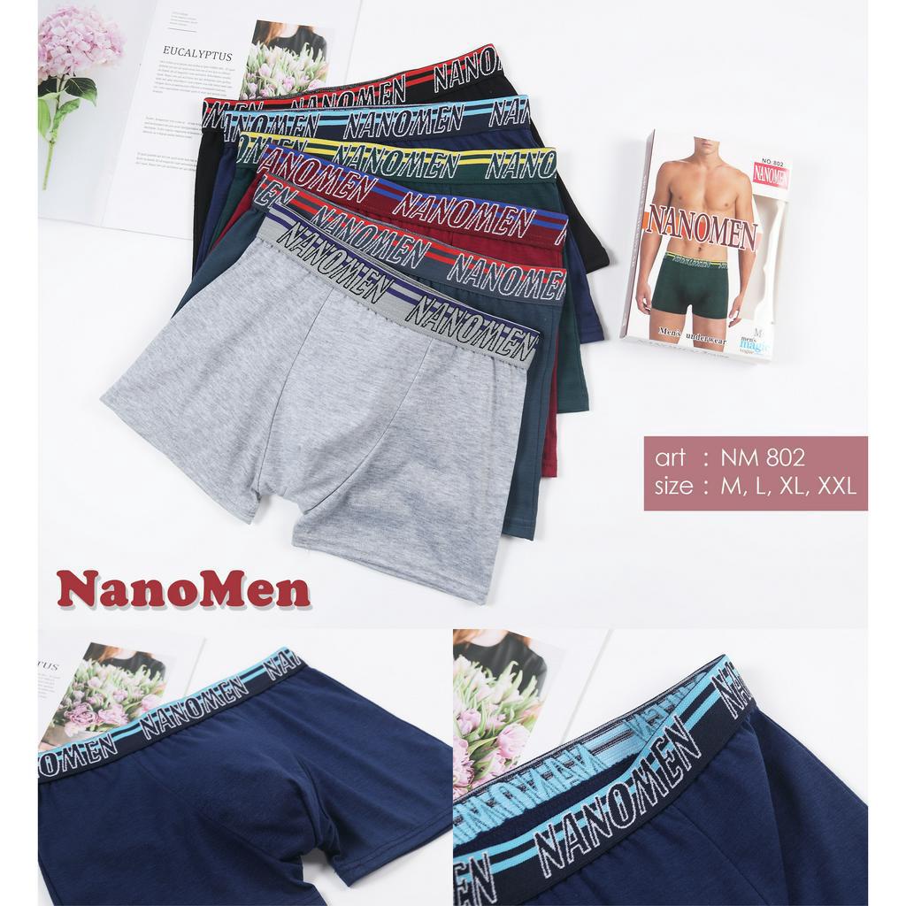 NANOMEN | Celana Dalam Boxer Pria / Celana Dalam Segi4 Pria / Art NM 802