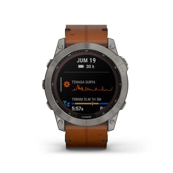 Garmin Fenix 7X Sapphire Solar Brown Titanium - Garansi Resmi TAM 2 Tahun