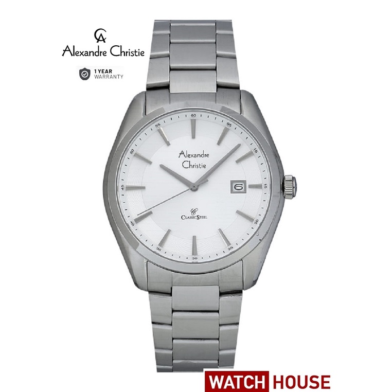 ALEXANDRE CHRISTIE AC 8648 AC8648 AC8648MD 8648 ANALOG ORIGINAL WATCH JAM TANGAN PRIA TALI STAINLESS
