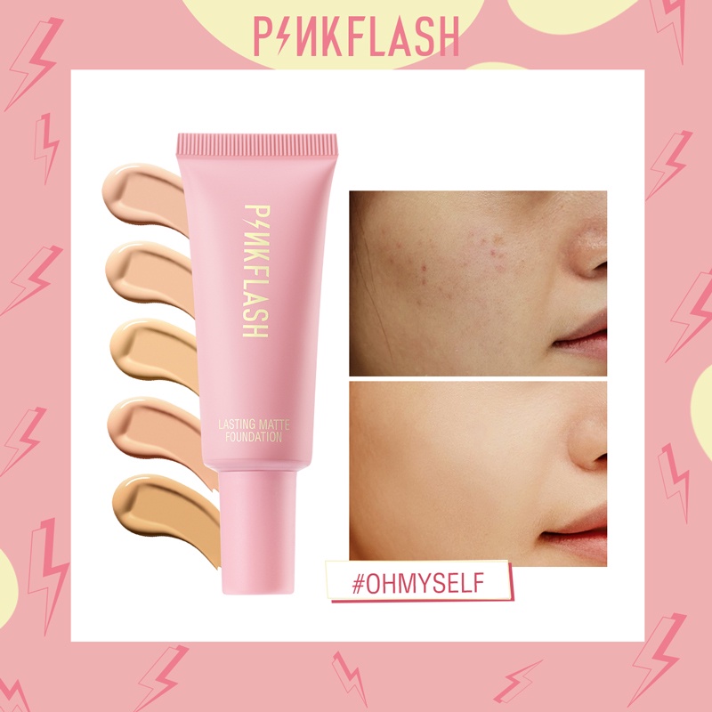 PINKFLASH OhMySelf Lightweight Foundation Oil-control -6 Colors | foundation PINK FLASH