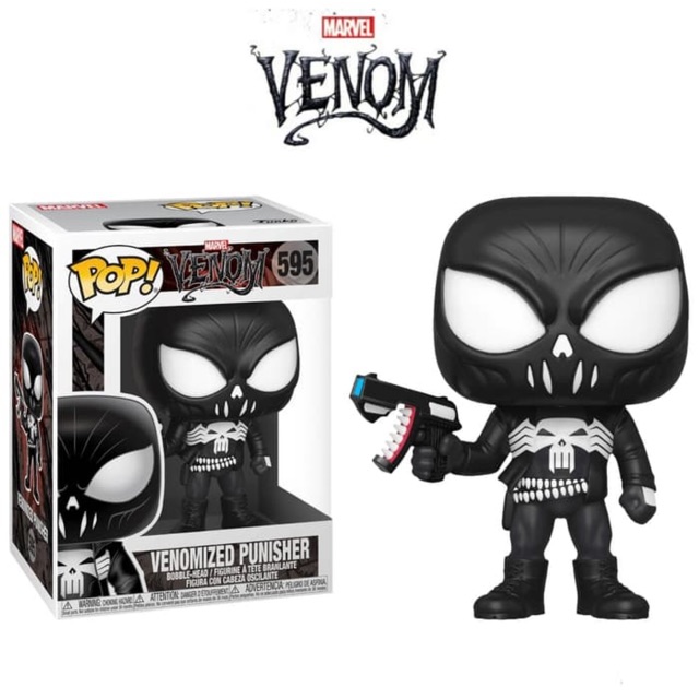 Original Funko POP Marvel Venom - Venomized Punisher #595