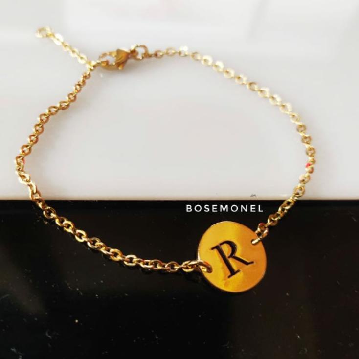 Ge31au22d– Handmade - Anti Karat  Gelang Tangan Inisial Anti Karat/Lapis Emas