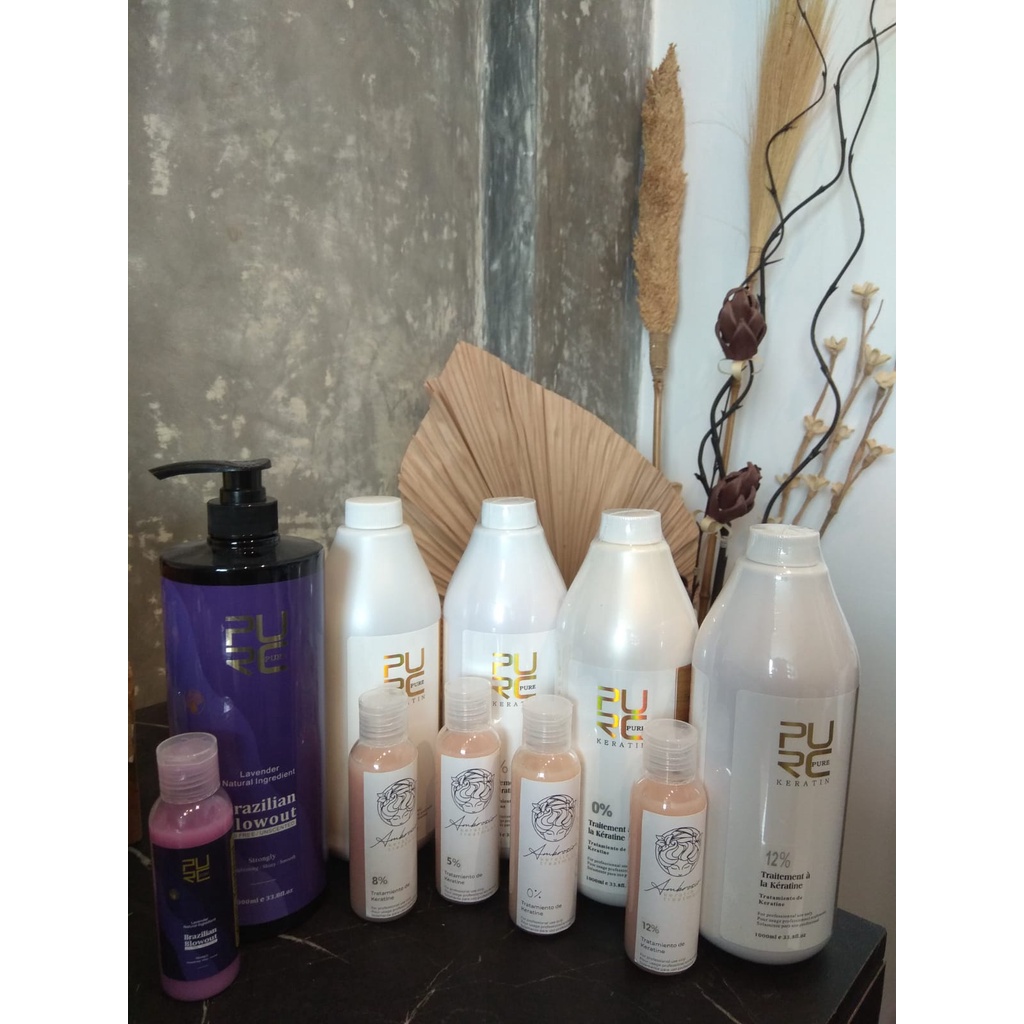 Pelurus Rambut Keratin PURC 5% 8% 12%Treatment Smoothing Pure Brazilian 30ml 60ml 100ml keratin hair treatment perawatan rambut treatment kecantikan  keratin treatment Keratin Treatment Brazillian Purc 100ml purc