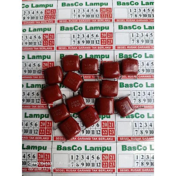 kapasitor Milar 104j 400v