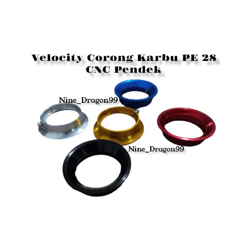 Velocity Karbu Corong Karbu Karburator PWK 28 PE 28 CNC Pendek