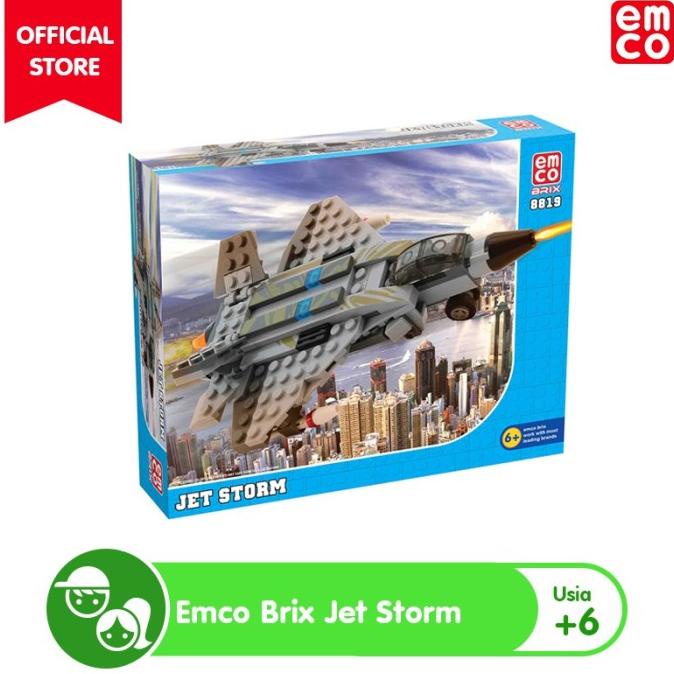 Emco 8819 Jet Storm Brix Lego Pesawat Tempur Original Emco Murah