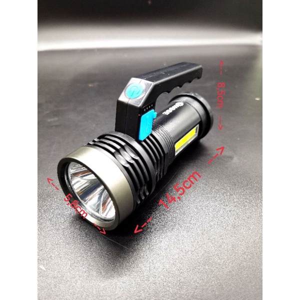 Lampu Senter Led COB, LED 3w+10cob setara 20w+45w merek Hose plus genggaman tangan