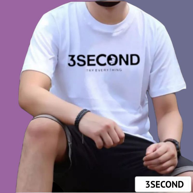 BAJU KAOS TSHIRT DISTRO 3SECOND ORIGINAL PRIA COWOK LAKI LAKI DEWASA PREMIUM BRANDED BANDUNG TERBARU