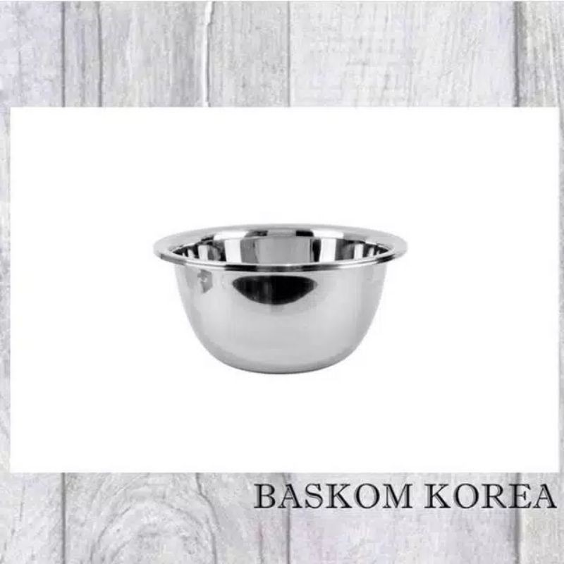 Baskom stainless stell tebal premium 28cm / mixing bowl tebal / mangkok besar / baskom korea stainless komodo 18cm 20 22 24 26 28 cm