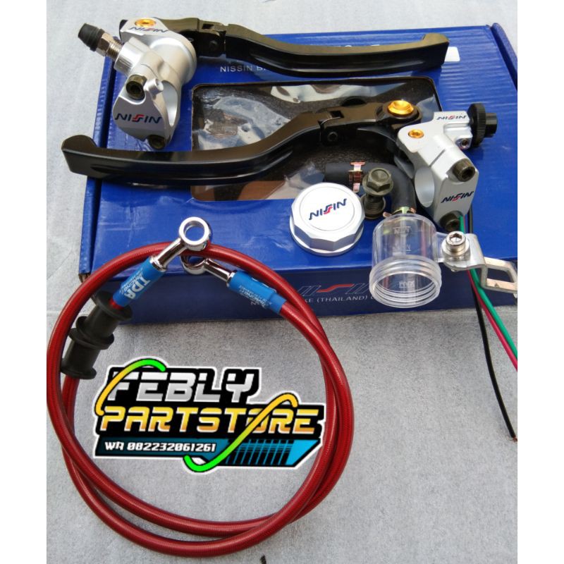 MASTER REM NISSIN RADIAL 14MM SET KOPLING SELANG REM TDR BEAT FU VARIO SCOOPY MX KING NINJA FU CBR