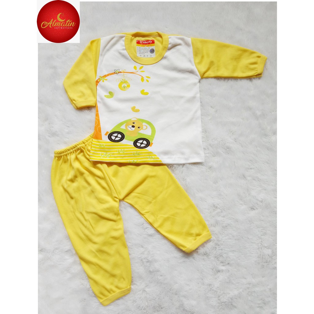 Setelan Baju Panjang Bayi Motif Mobil / Grosir 3 Stel Setelan Baju Bayi Panjang Piyama / Harga 3Stel