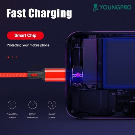 YoungPro CTO-120 Kabel Data 3in1 Micro Usb - Type-c - Lightning Usb