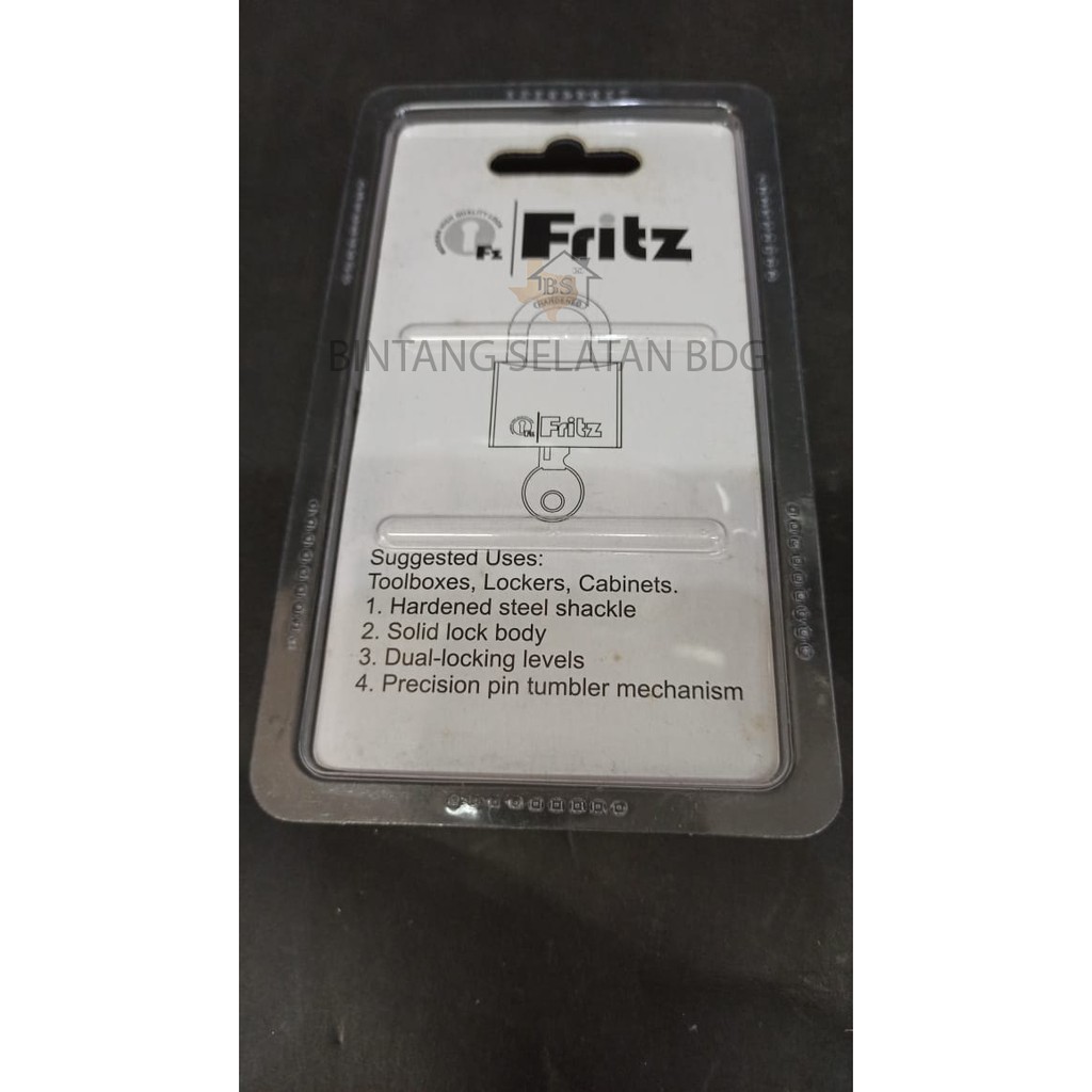 KUNCI GEMBOK PADLOCK FRITZ UK 50MM WARNA COKLAT KUNCI PENGAMAN PINTU