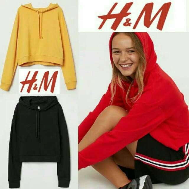 h&m short hooded top