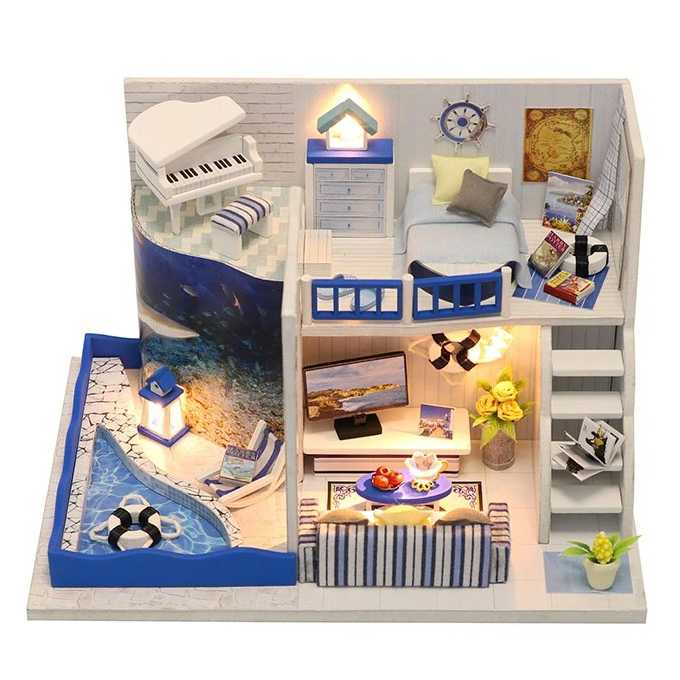 Miniatur Rumah Boneka DIY Doll House Wooden Furniture