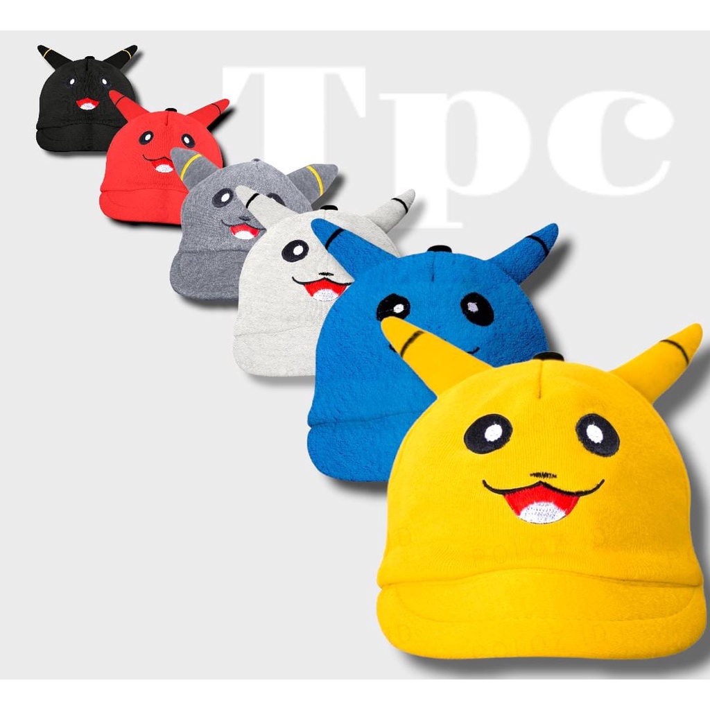 Topi pikachu lucu Topi pokemon anak Bordir Nama Custom.