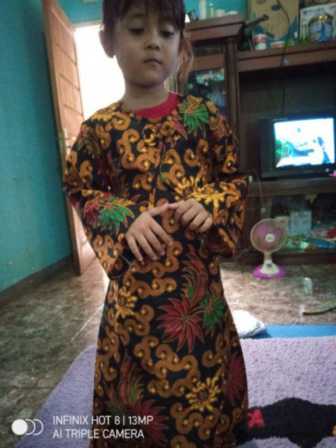 Batik Couple Keluarga Sania Ruffle Ori Ndoro Jowi Dnt Motif Blarak Termurah