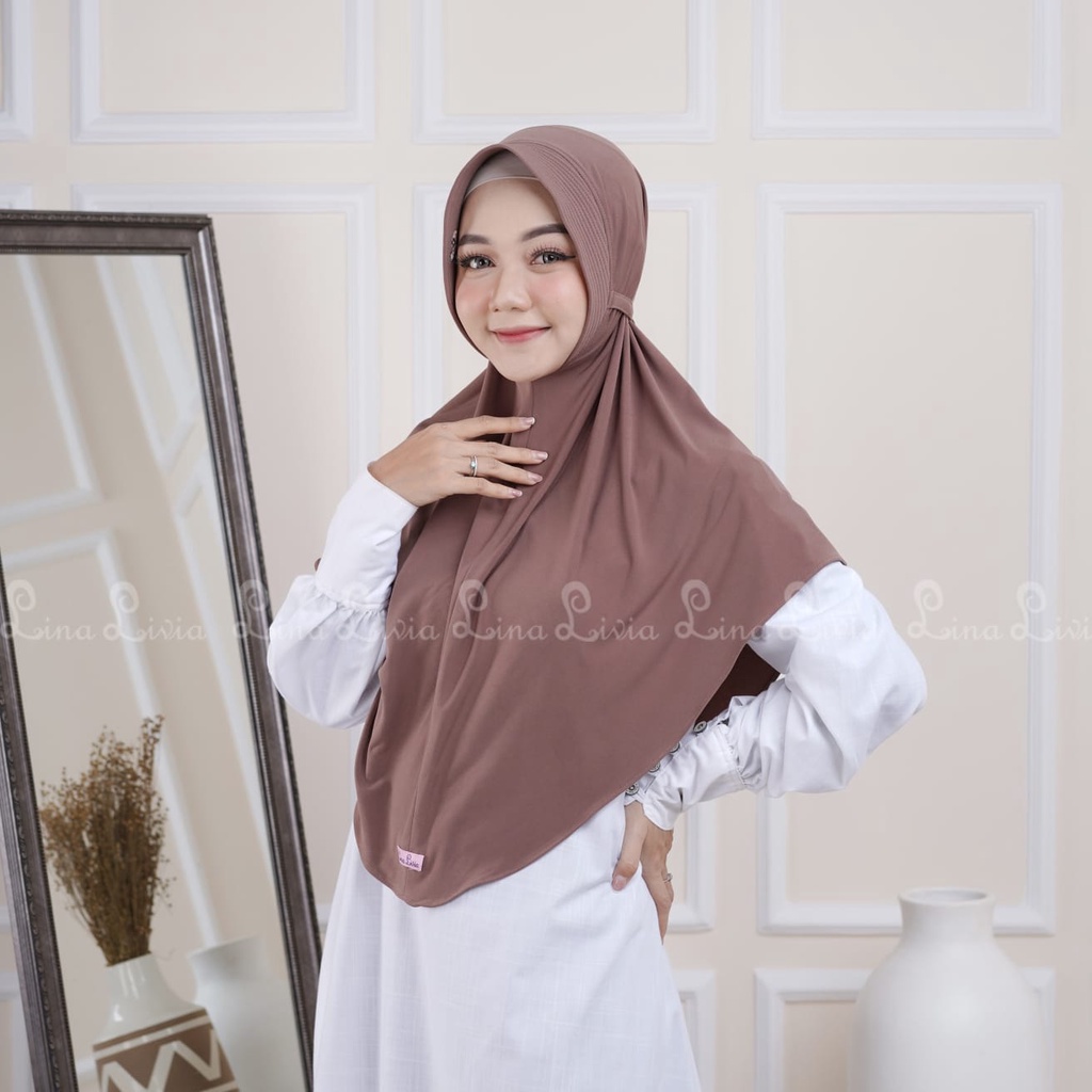 LINALIVIA HIJAb MUSLIM AYESIA JUMBO JERSEY HIJABERS KEKINIAN