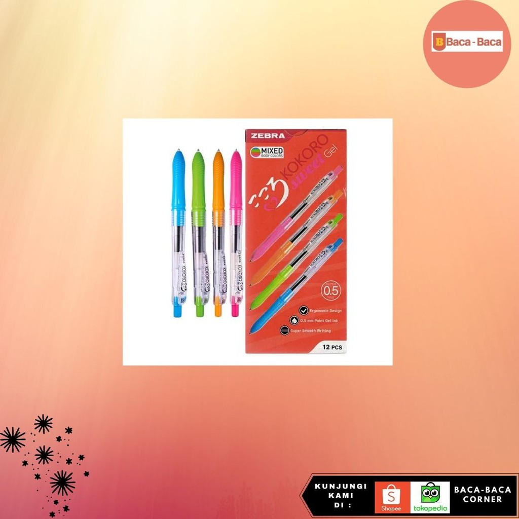 

BACABACA BALLPEN KOKORO SWEET 0.5MM ZEBRA PULPEN