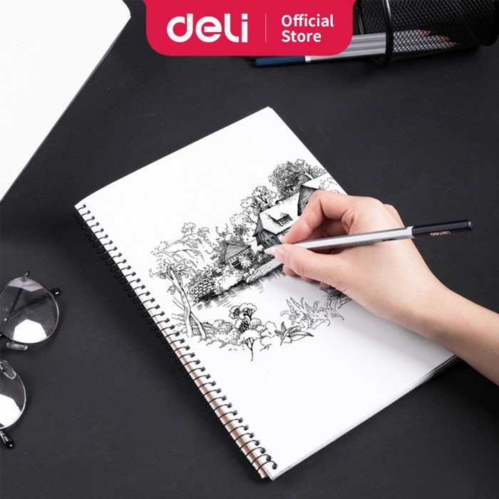 

Sketsagambar- Deli 7697 Sketchbook Painting Book -Buku-Gambar-Sketsa.