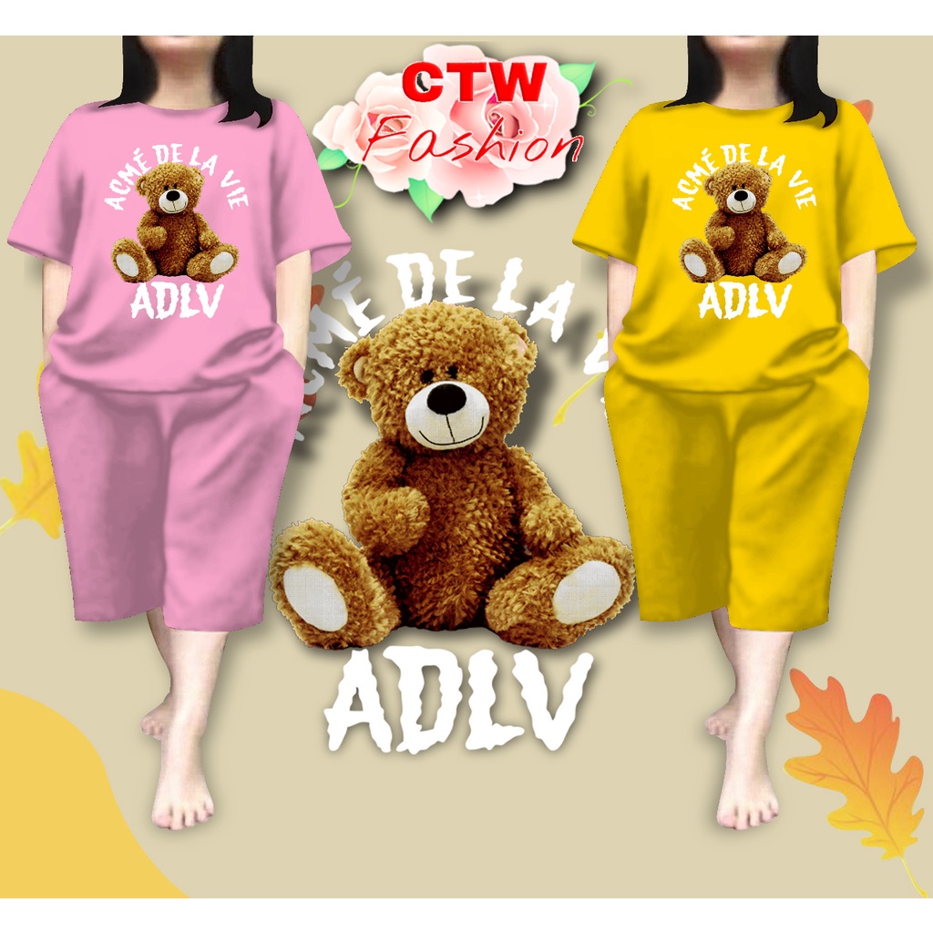 Setelan Jumbo Oversize Wanita /Kaos Wanita one set kekinian   Celana Pendek LD 115