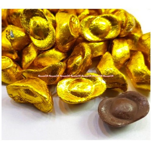 Naraya Gold Choco Yuan Bao Cokelat Emas Batangan China 200 gr