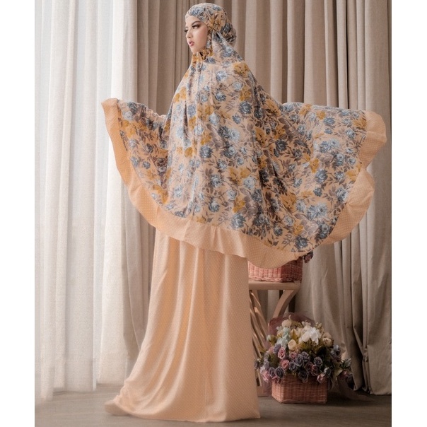 Putri dania mukena rayon premium jumbo / mukena dewasa Salwa  variasi Rempel