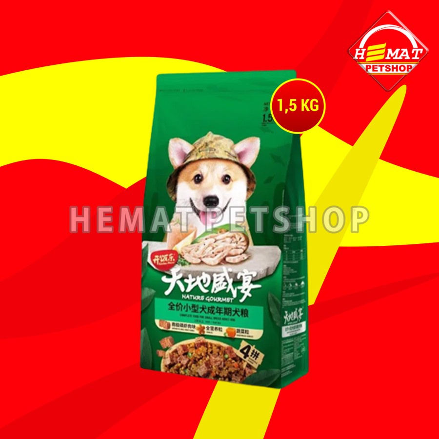 Kitchen Flavor Small Breed Dog Food Dry Adult Makanan Anjing 1.5 KG