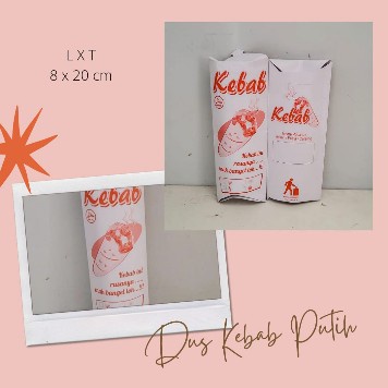 

Dus Kebab Kecil Putih-Box Kebab Kecil-Packaging kebab 50 pcs