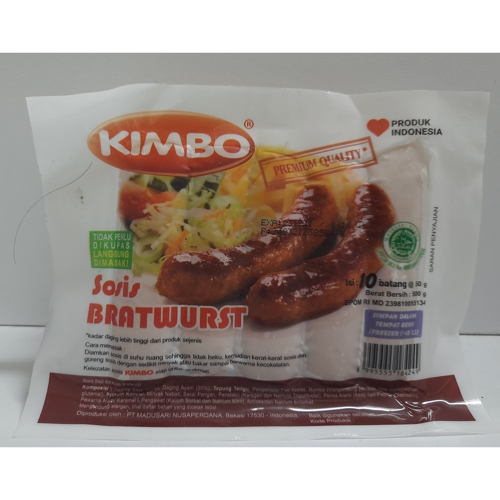 

Kimbo Sosis Bratwust 500 gr