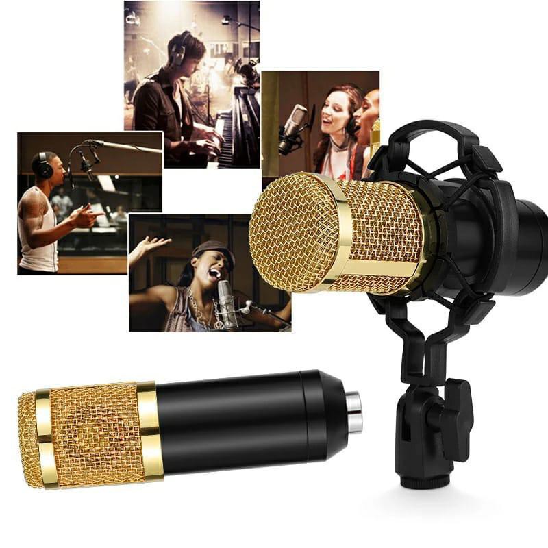 Mikrofon Profesional BM-800 Mic Studio Mikrofon Kondensor Stand Vokal Merekam Karaoke KTV Mikrofon