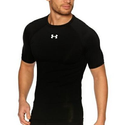 baselayer baju  manset  lengan pendek Hitam UNDERARMOUR 