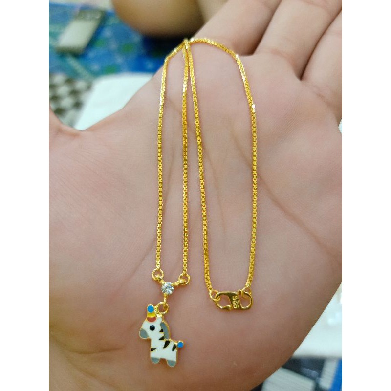 KALUNG ANAK LOL IMPORT PERAK 925 LAPIS MAS 24K