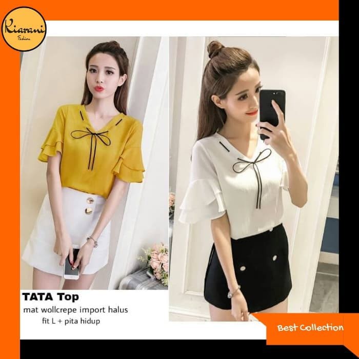 Atasan wanita Atasan Blouse Wanita 928 / Baju Blouse Wanita 928 - Biru Muda Murah , Baru