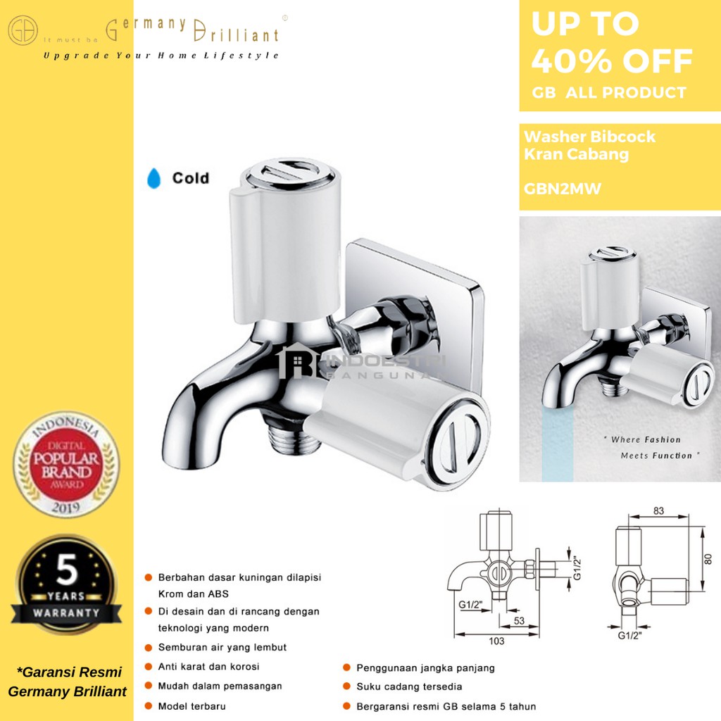 Kran Air / Kran Cabang Germany Brilliant GBN2MW / Germany Brilliant Kran Shower GBN2MW