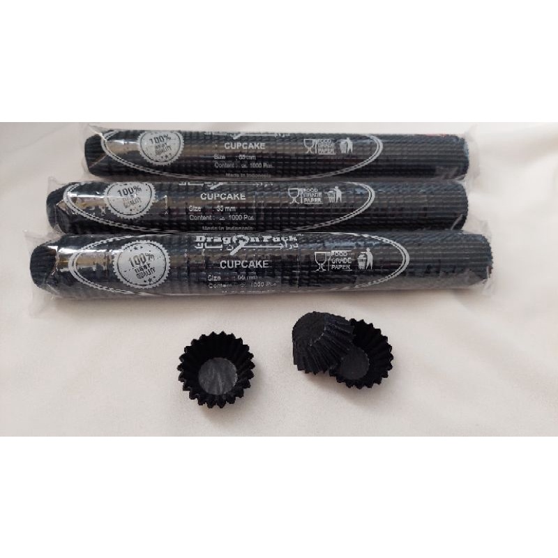 kertas cupcake alas nastar cup kertas hitam nastar uk 55/24mm