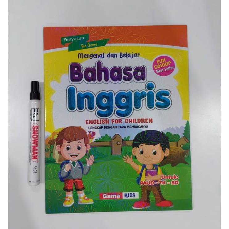 Buku Anak - Mengenal Dan Belajar Bahasa Inggris Full Colour Anak PAUD TK Dan SD / Ukuran A4 Besar-1