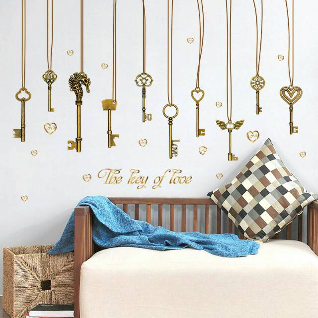 RELIZA Wall Sticker / Stiker Dinding / Wallsticker KUNCI GANTUNG KEY HANGING RUMBAI SK9115